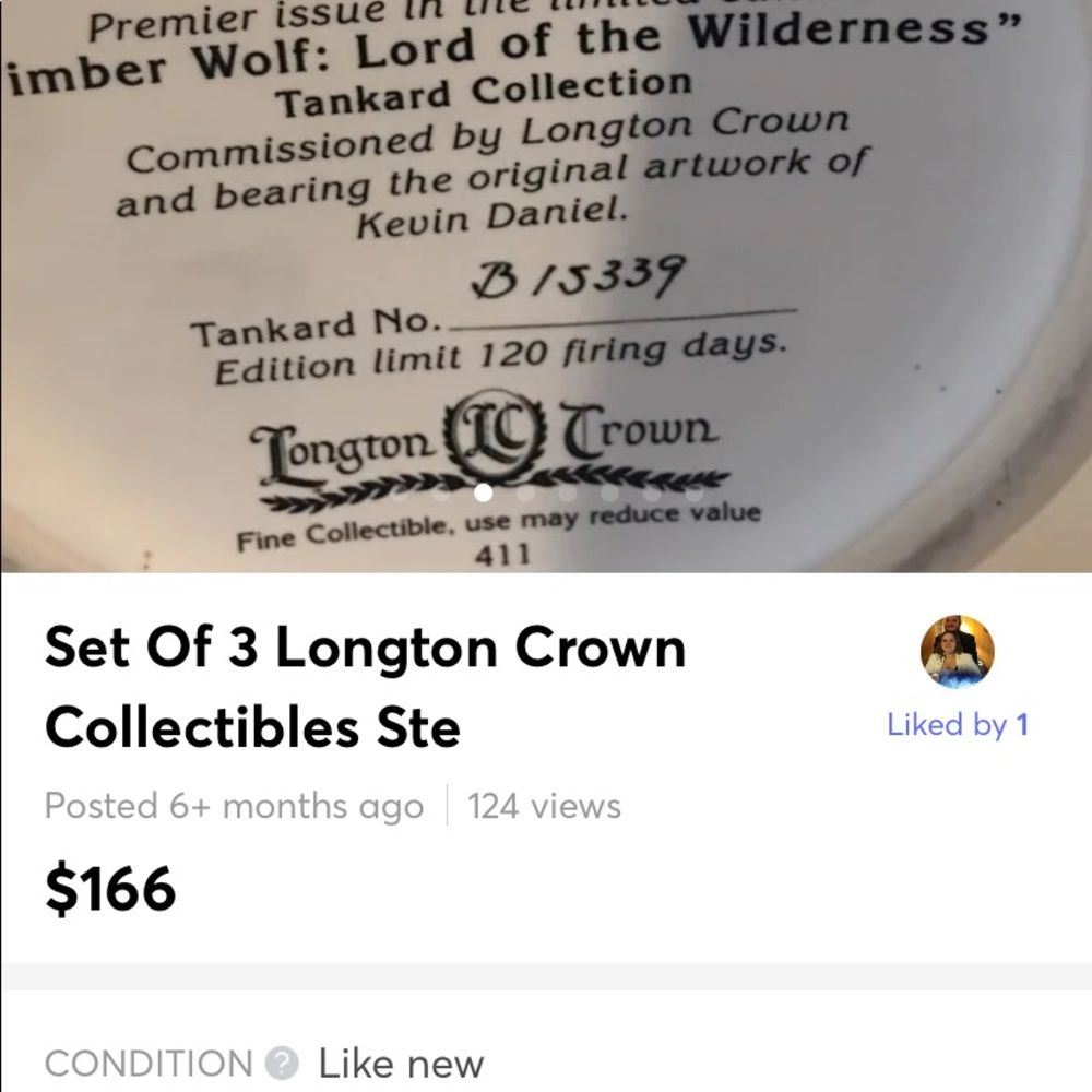 Collectors WOLF Beer Steins - Picture 3 of 8